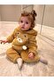 Winter Teddy Bear Patterned Welsoft Luxury Baby Set with Plush Pocket Hood