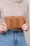 2805 Genuine Real Leather Zippered Women's Wallet Flother Brown - 7