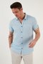 100% Cotton Linen Look Slim Fit Short Sleeve Shirt Men's Shirt Cf21s111766 - 3