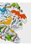Boy's Cotton White Color Dinosaur Print Long Sleeve Seasonal Pajamas Set - 2