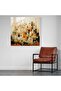 Harmonic Geometries Glass Painting, Village, Abstract Representation, Home Decor - 3