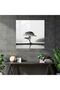 Gray Oasis Glass Print - Gray, Wall Decoration, Black and White Photo, Glass Art - 4