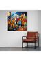Colorful Village Glass Painting - Village, Village, Glass Wall Art, Modern Art - 4