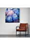 Hydrengea Mosaic Glass Print - Hydrangea, Hydrangea, Pixelated Composition, Glass Wall Art - 3