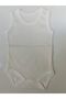 Jacquard Air-Conditioned Hanger with Snap Fasteners (Pack of 5) Ecru Color - 3