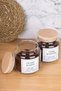 2-Piece 500ml Turkish Coffee with Wooden Lid & Filter Coffee Label Jar Glass Storage Container