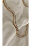 - Steel Waterway Necklace with Baguette Stone - 3