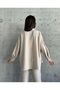 Women's Two-Piece Linen Shirt Pants Top and Bottom Set With Tie - 5