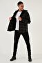 Plaid Regular Fit Removable Hooded Winter Shirt Men's SHIRT CF24W126985 - 3
