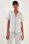 Polka Dot Comfortable Cut Shirt Collar Short Sleeve Pajama Set Pajama Set 6110102 - 5