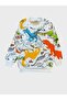 Boy's Cotton White Color Dinosaur Print Long Sleeve Seasonal Pajamas Set - 4