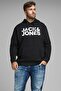 Men's Sweat - Plus Jjecorp Cotton Hooded, Kangaroo Pocket, Regular Fit Sweat 12163777