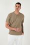 Men's T Shirt - Cotton, Relaxed Fit, Buttoned, Crew Neck5902737 - 4