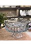 Footed Cut Crystal Glass Handmade Salad Presentation Bowl - Fruit Bowl