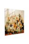 Harmonic Geometries Glass Painting, Village, Abstract Representation, Home Decor