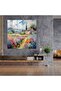 Blooming Village Landscape Glass Painting - Village, Modern Art, Glass Art, Wall Decoration - 3