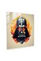 Geometric Glass Painting - Darth Vader, Iconic Helmet, Wall Decoration, Glass Wall Art