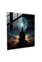 Prayer under the Holy Quran Glass Print - Holy Quran, Glass Print, Modern Art, Night Sky
