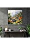 Live Village Glass Painting, Village, Tranquility - 2