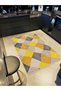 Pearl Collection Multicolor Geometric Patterned Woven Base Modern Decorative Carpet Inci35