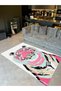 Pearl Collection Pink and Blue Detailed Tiger Pattern Woven Base Modern Decorative Carpet Inci31 - 2