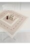 Milky Brown Buldan Fabric Lace Floral Embroidered 90X90 cm Tablecloth - 2