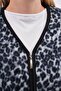 Black Gray Leopard Mom Cardigan Fleece - 5