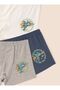 Boy's Organic Cotton Lycra Boxer 3-Piece Space 3509-3