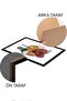 طقم طاولات بإطار أسود من 3 قطع من طقم طاولات Mdf - طقم 8 قطع - 2