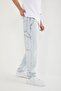 Men's Pocket Detailed Light Blue Baggy Trousers Jean - 4