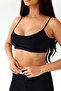 Women's 2 Pieces (1 White, 1 Black) Padded Rope Strap Bustier - Cotton Half Undershirt - 4