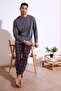 Plaid Cotton Regular Fit Long Sleeve Pajama Set Men's Pajama Set6572005