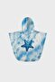 Tyra Cotton Patterned Hooded Towel Poncho Girl's Poncho Sh22110070