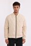 Men's Stone Collar Collar Water and Windproof Quilted Patterned Fiber Padded Coat
