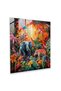 Wildlife Glass Painting, Colorful Abstract Forest, Wild Life, Wall Decoration, Glass Wall Art