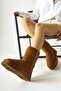 Lena-Birgitta Brown Suede Women's Pull-Out Boots with Fur Inside, Women's Bootie - 2
