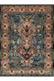 Alya Collection Orange Border Detailed Green Patterned Woven Base Modern Decorative Carpet Alya15 - 5