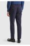 Men's Navy Blue Cotton Blend Trousers with Side and Back Pocket Details - 2