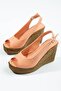 Women's Wedge Heeled Classic Sandals Salmon