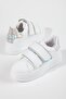 Women's Thick Sole Sports Velcro Strap White Shoes