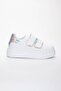 Women's Thick Sole Sports Velcro Strap White Shoes - 5