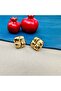 Women's Steel Square Harmony Gold Earrings