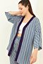 Navy Patterned Kimono