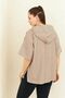 Orange Plaid Hooded Blouse - 2