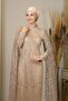 Irmak Evening Dress with Capes on the Arms - 3