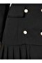 Pleated Hem Blazer Knee Length Dress - 3