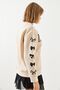 Women's Beige Three Threaded London Life Graphic Printed Sweatshirt Mbhs004 60601004 - 4