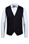 Men's Buttoned Sports / Classic Knitwear Knitted Sleeveless Navy Blue Vest - 5008Ls