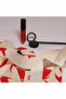 Red Fish Patterned Beige Shoulder Bag - 6