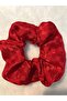 Red Patterned Satin Bagel Buckle